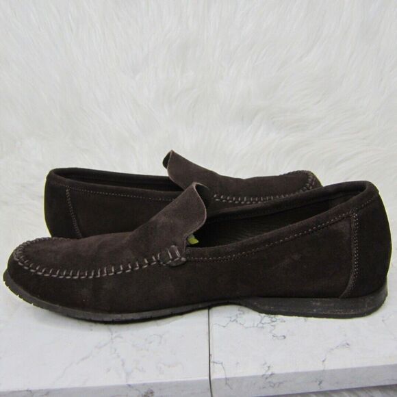 Bruno Magli “CASTOR” Brown Suede Slip On Driving Moccasins, Men’s Size 8.5 M main image 4